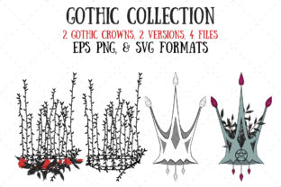 Gothic Crowns: A Darkly Elegant Embroidery Design for the Right Projects