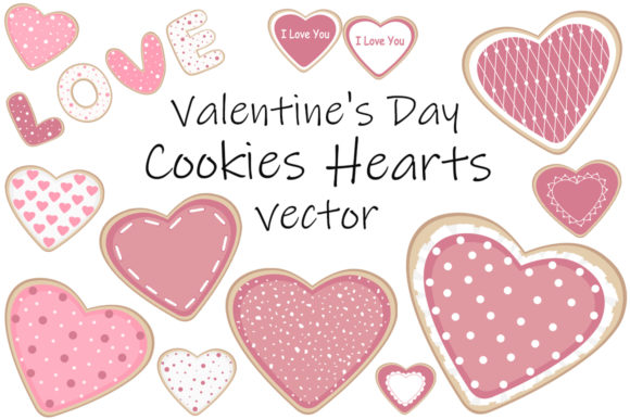 Heart Shaped Cookies for Valentine's Day