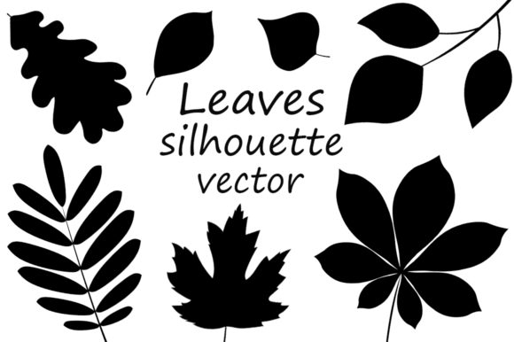Leaves Silhouette Autumn Vector for Real Embroidery Projects
