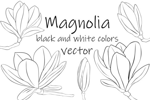 Magnolia Vector: A Versatile Embroidery Design for Romantic Projects