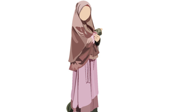Muslim Woman Stands Up Embroidery Design Review