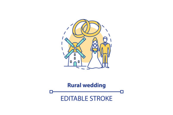 Rural Wedding Concept Icon Review for Embroidery Projects