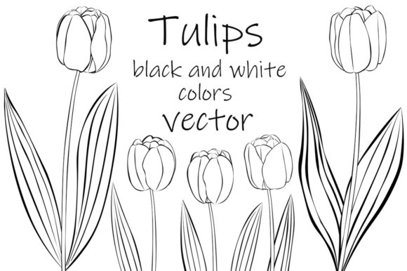 Tulips Vector: A Romantic Embroidery Design for Real Projects